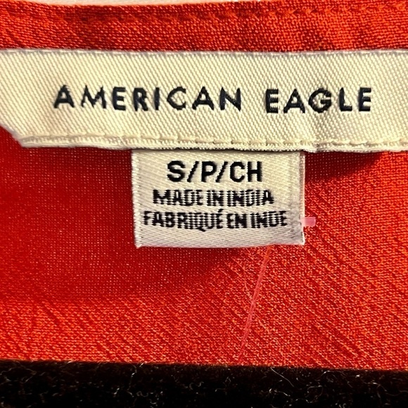 Sale American Eagle Women’s Top S Orange Cropped Long Sleeves - Picture 7 of 11